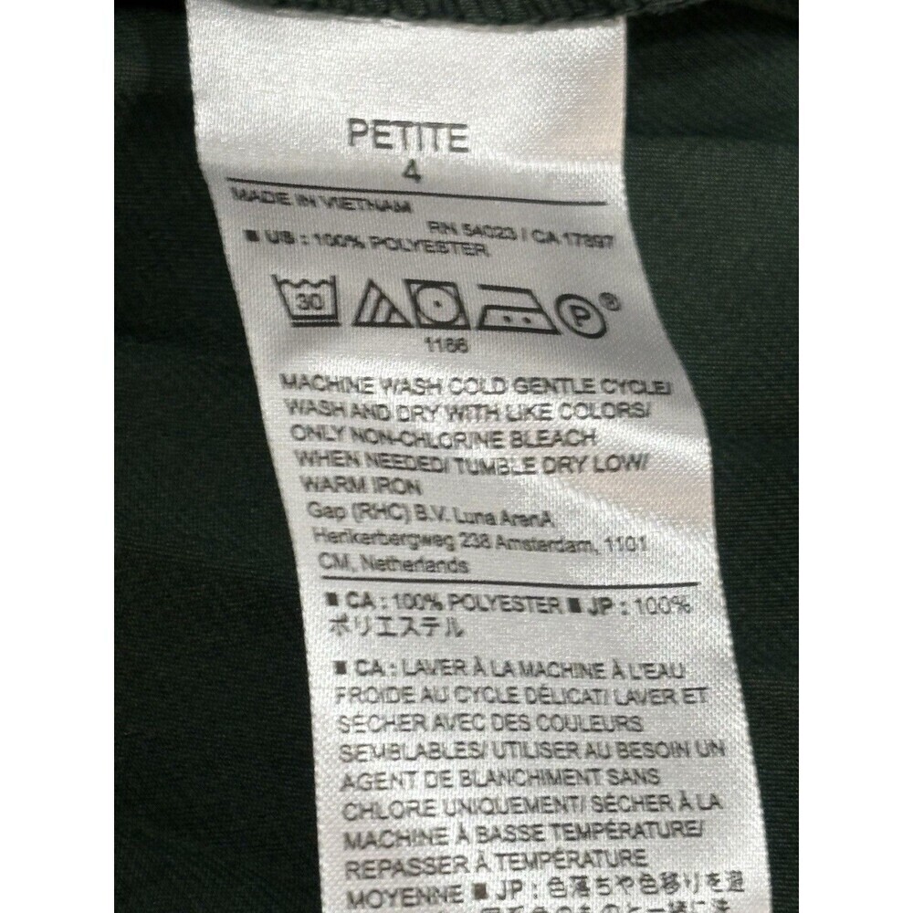 Banana Republic Satin Pleated Midi Skirt Hunter Green Petite 4P New - Picture 8 of 12